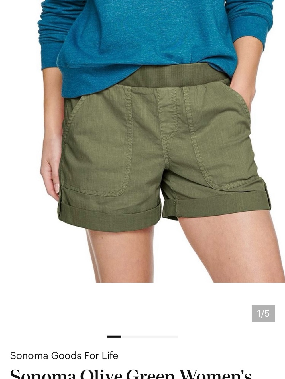 Women's Bundle Sonoma pull on Shorts Black &Gray-Medium - Picture 9 of 10